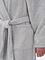 Мужской халат махровый с капюшоном / Серый