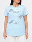 Женская футболка 1662-2 / Голубой