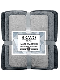 Комплект махровых полотенец НВ Сванк м0854 Серый